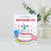 愛国的お祝い ポストカード (スタンド正面)