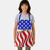 愛国的かわいらしな米国国旗 エプロン (インサイチュ)