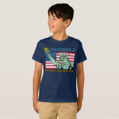 愛国的で不可分な自由と正義 Tシャツ (正面フル)