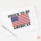 愛国的で力強いアメリカ人であることを誇りに思う 長方形シール (封筒)