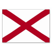 愛国的で特別なテーブルカードとアラバマ州旗 テーブルナンバー (裏面)