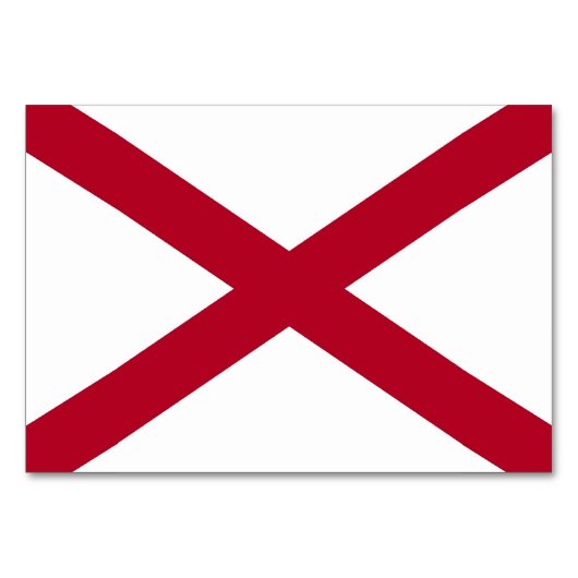 愛国的で特別なテーブルカードとアラバマ州旗 テーブルナンバー (正面)