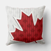 愛国的なおもしろいカナダメープルリーフ クッション (裏面)