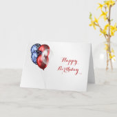 愛国的なお祝いの誕生日 カード (黄色い花)