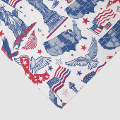 愛国的なアイコンのパターン – 自由の女神，旗 薄葉紙 (詳細)