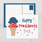 愛国的なアイスクリームコーンの大統領の日 ポストカード (正面/裏面)