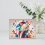 愛国的なアイスデザート ポストカード (スタンド正面)