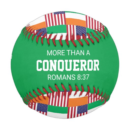 愛国的なアイリッシュアメリカスタムカ国聖なる書物、 経典国旗 野球ボール (正面)