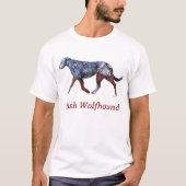 愛国的なアイリッシュウルフハウンド Tシャツ (正面)