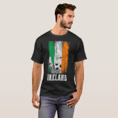 愛国的なアイリッシュサッカー選手アイルランド国旗のサッカー Tシャツ (正面フル)