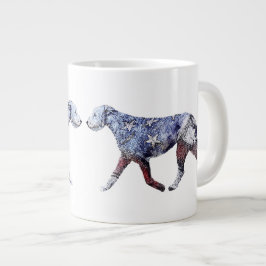 愛国的なアイリッシュ・ウルフハウンド ジャンボコーヒーマグカップ