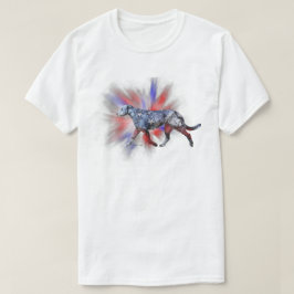愛国的なアイリッシュ・ウルフハウンド レッド ホワイト アンド ブルー Tシャツ