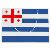 愛国的なアジャラの旗 ラージペーパーバッグ (正面)