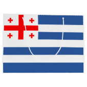 愛国的なアジャラの旗 ラージペーパーバッグ (裏面)