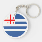 愛国的なアジュラ国旗 キーホルダー (裏面)