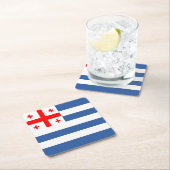 愛国的なアジュラ国旗 スクエアペーパーコースター (インサイチュ)