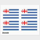 愛国的なアジュラ国旗 長方形シール (シート)