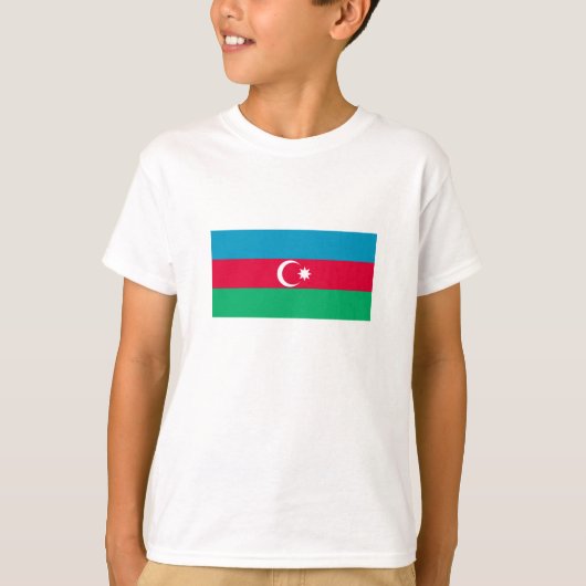 愛国的なアゼルバイジャン国旗Tシャツ Tシャツ (正面)