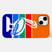 愛国的なアップルのケースメイト、サンクトペテルスブルク国旗 Case-Mate iPhoneケース (裏面 (横))