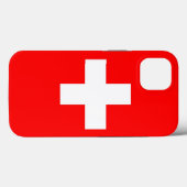 愛国的なアップルのケースメイト、スイス国旗 Case-Mate iPhoneケース (裏面 (横))