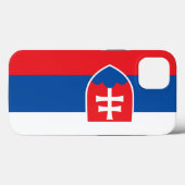 愛国的なアップルのケースメイト、スロバキア国旗 Case-Mate iPhoneケース (裏面 (横))
