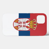 愛国的なアップルのケースメイト、セルビア国旗 Case-Mate iPhoneケース (裏面 (横))