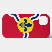 愛国的なアップルのケースメイト、セントルイス国旗 Case-Mate iPhoneケース (裏面 (横))