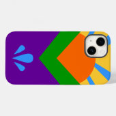 愛国的なアップルのケースメイト、マニトー春国旗 Case-Mate iPhoneケース (裏面 (横))