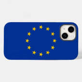 愛国的なアップルのケースメイト、欧州連合(EU)国旗Cas Case-Mate iPhoneケース (裏面 (横))