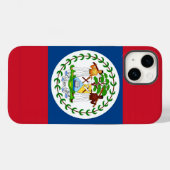 愛国的なアップル14ケースメイト、ベリーズ国旗 Case-Mate iPhoneケース (裏面 (横))