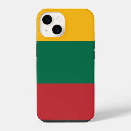 愛国的なアップル14 Case-Mate、リトアニア国旗 iPhoneケース (裏面)