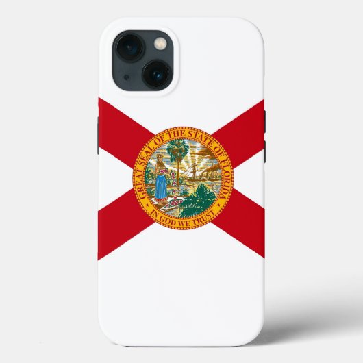 愛国的なアップルiPhone 13ケースメイト、フロリダ州旗 Case-Mate iPhoneケース (裏面)