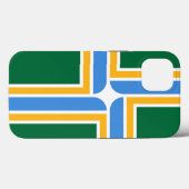 愛国的なアップルiPhone 13ケースメイト、ポートランド国旗 Case-Mate iPhoneケース (裏面 (横))