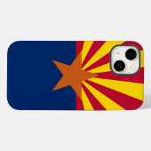 愛国的なアップルiPhone 14ケースメイトのアリゾナ州旗 Case-Mate iPhoneケース (裏面 (横))