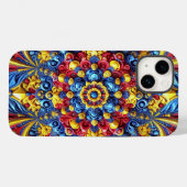 愛国的なアップルiPhone 14ケースメイトのルーマニア色 Case-Mate iPhoneケース (裏面 (横))