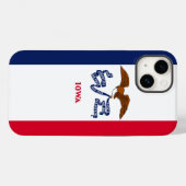 愛国的なアップルiPhone 14ケースメイト、アイオワ州旗 Case-Mate iPhoneケース (裏面 (横))