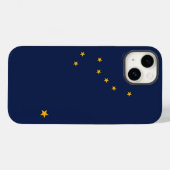 愛国的なアップルiPhone 14ケースメイト、アラスカ国旗 Case-Mate iPhoneケース (裏面 (横))