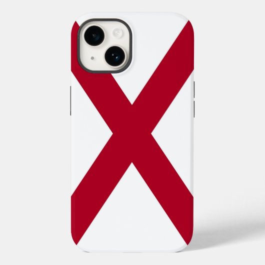 愛国的なアップルiPhone 14ケースメイト、アラバマ州旗 Case-Mate iPhoneケース (裏面)