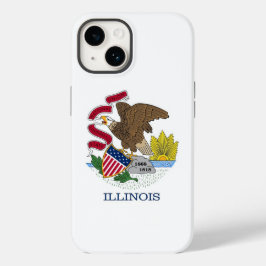 愛国的なアップルiPhone 14ケースメイト、イリノイ州旗 Case-Mate iPhone 14ケース