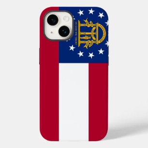 愛国的なアップルiPhone 14ケースメイト、ジョージア州旗 Case-Mate iPhone 14ケース