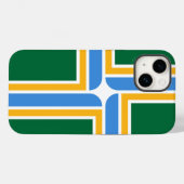 愛国的なアップルiPhone 14ケースメイト、ポートランド国旗 Case-Mate iPhoneケース (裏面 (横))