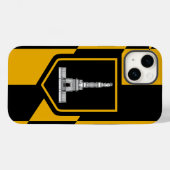 愛国的なアップルiPhone 14ケース、ボルチモア国旗 Case-Mate iPhoneケース (裏面 (横))