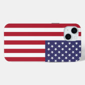 愛国的なアップルiPhone 15 Plusケースメイト米国国旗 Case-Mate iPhoneケース (裏面 (横))