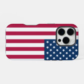愛国的なアップルiPhone 15 Pro Case-Mate、アメリカ国旗デザイン iPhoneケース (裏面横)