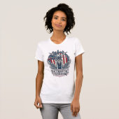 愛国的なアヒル狩人犬ベクターグラフィックTシャツ_1 Tシャツ (正面フル)