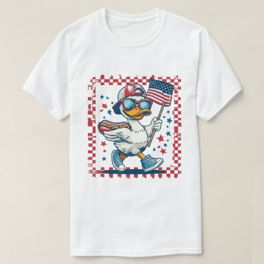 愛国的なアヒル Tシャツ (デザイン正面)