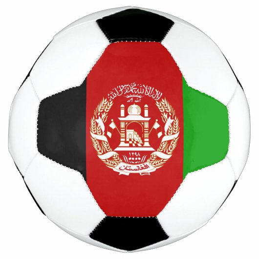 愛国的なアフガニスタンの旗 サッカーボール (正面)