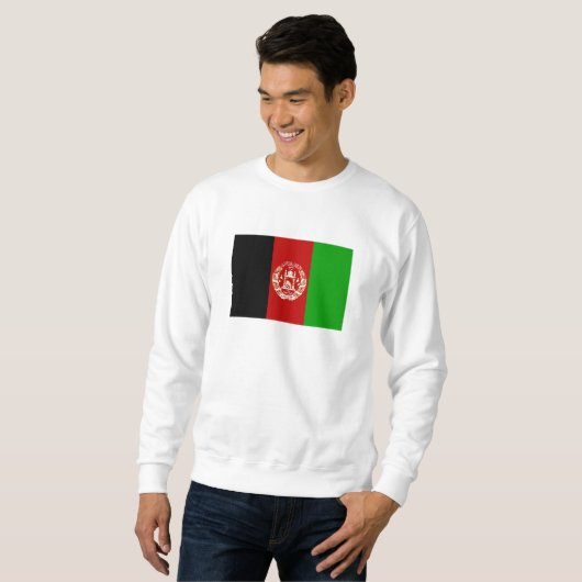 愛国的なアフガニスタンの旗 スウェットシャツ (正面フル)