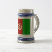 愛国的なアフガニスタンの旗 ビールジョッキ (正面右)