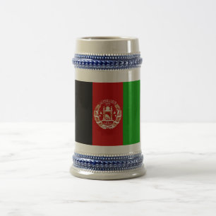 愛国的なアフガニスタンの旗 ビールジョッキ